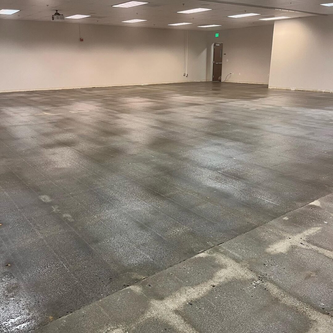 Empty room with concrete floor