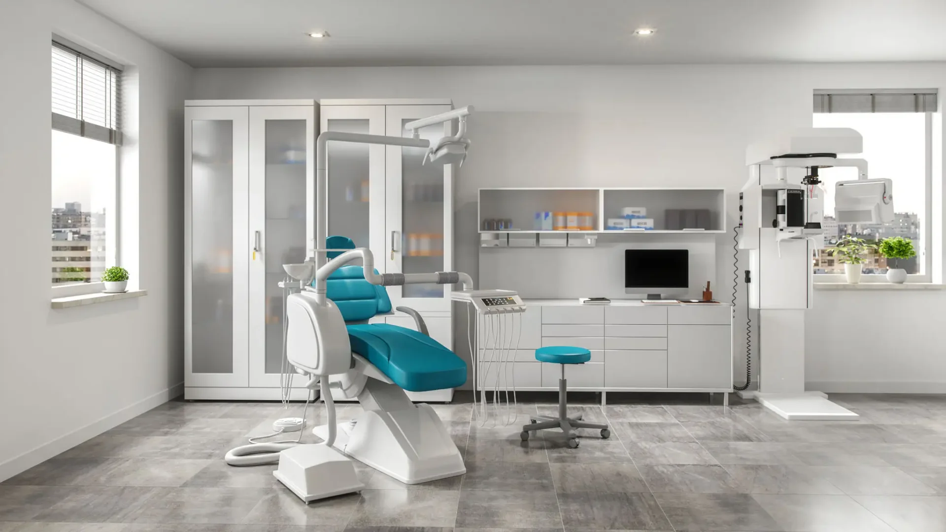 Modern dental office with equipment